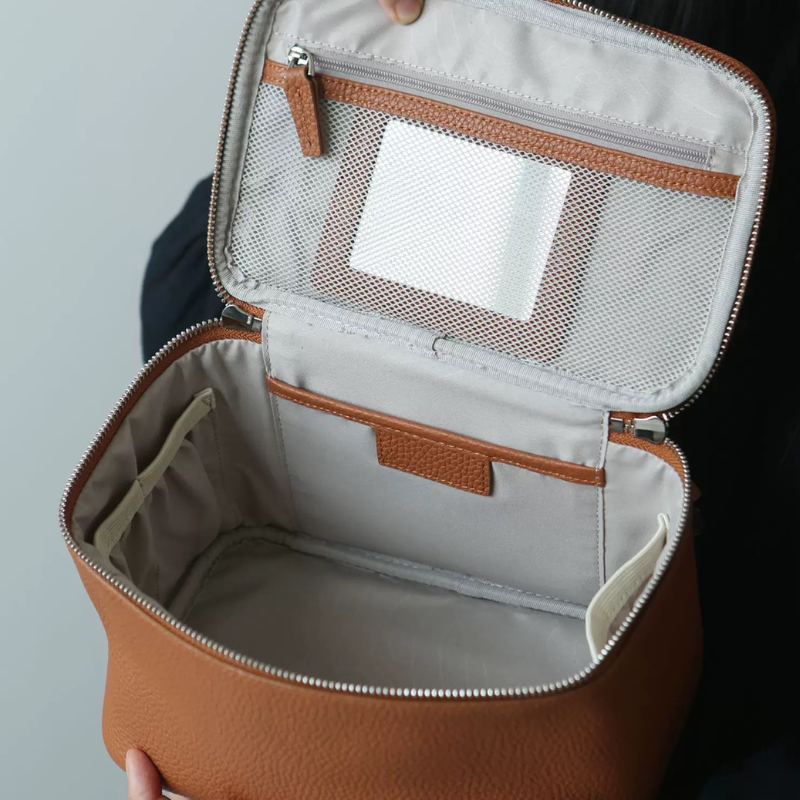 Leather Vanity Case Gold