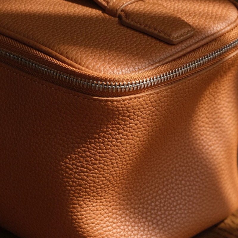 Leather Vanity Case Gold