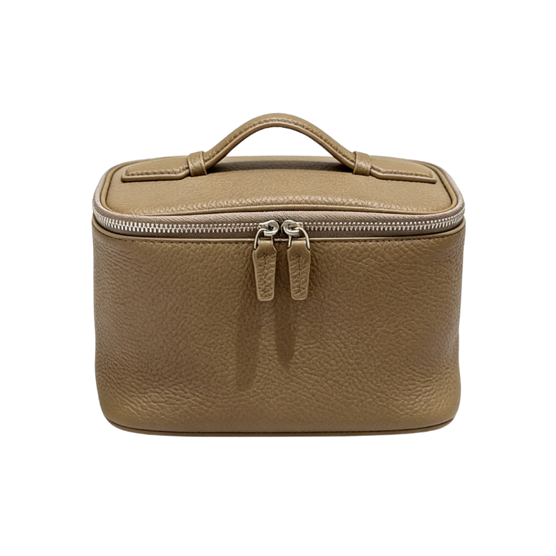 Leather Vanity Case Sand