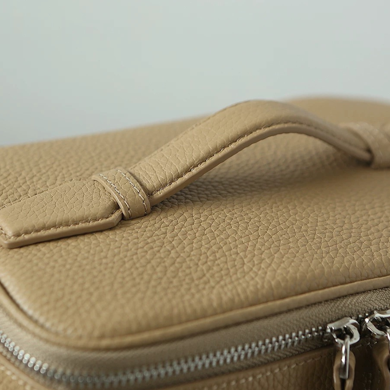 Leather Vanity Case Sand