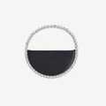 Circle Crystal Clutch Black