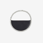 Circle Crystal Clutch Black