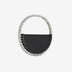 Circle Crystal Clutch Black
