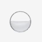 Circle Crystal Clutch Silver