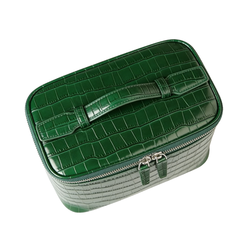 Croc Vanity Case Emerald