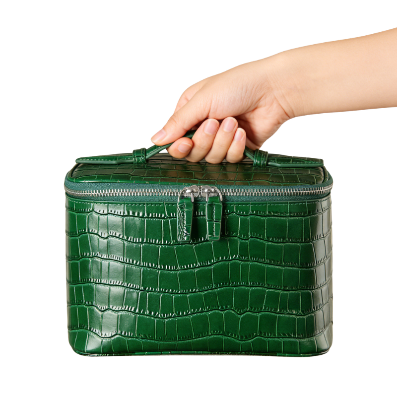 Croc Vanity Case Emerald