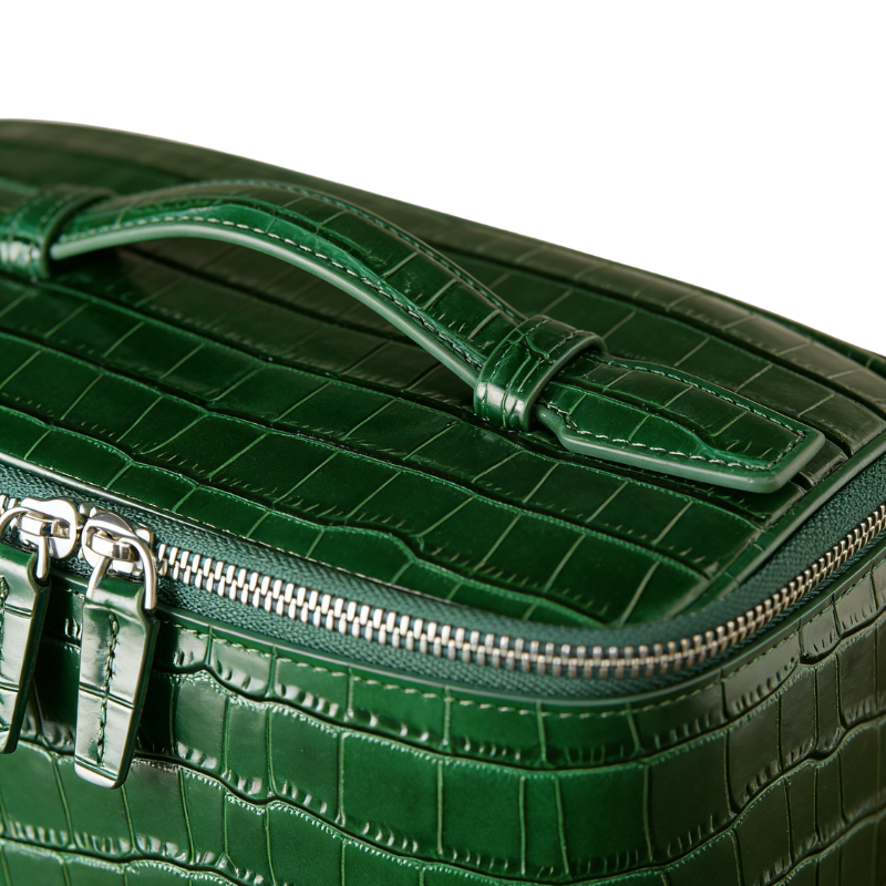 Croc Vanity Case Emerald
