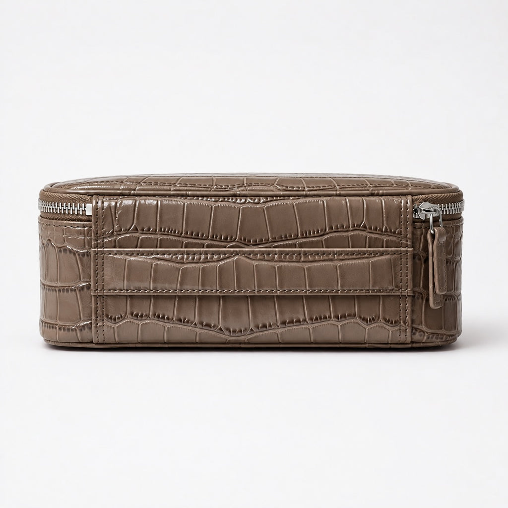 Croc Vanity Pouch Amber