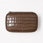 Croc Vanity Pouch Amber