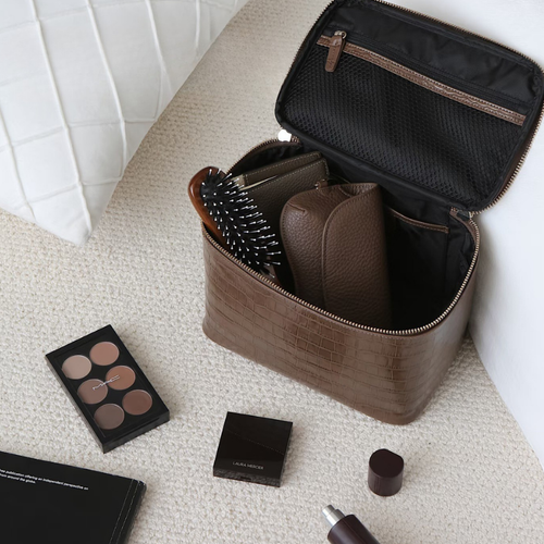 Croc Vanity Case Amber