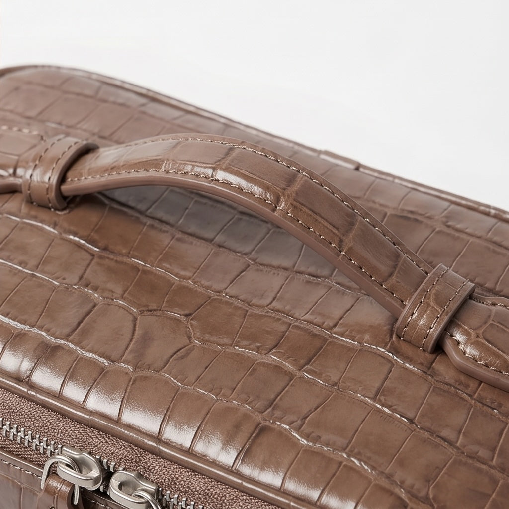 Croc Vanity Case Amber