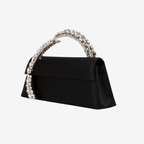 Flap Crystal Clutch Black