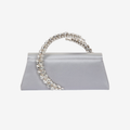 Flap Crystal Clutch Silver