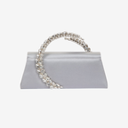 Flap Crystal Clutch Silver