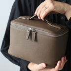 Leather Vanity Case Etoupe
