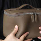 Leather Vanity Case Etoupe