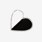Love Crystal Clutch Black