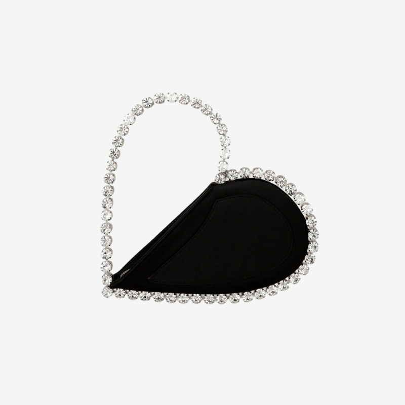 Love Crystal Clutch Black