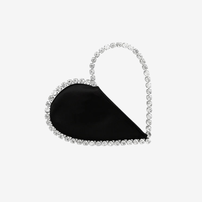 Love Crystal Clutch Black