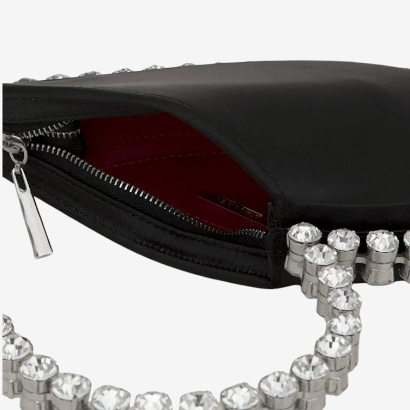 Love Crystal Clutch Black