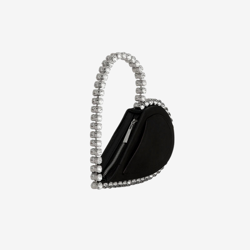 Love Crystal Clutch Black