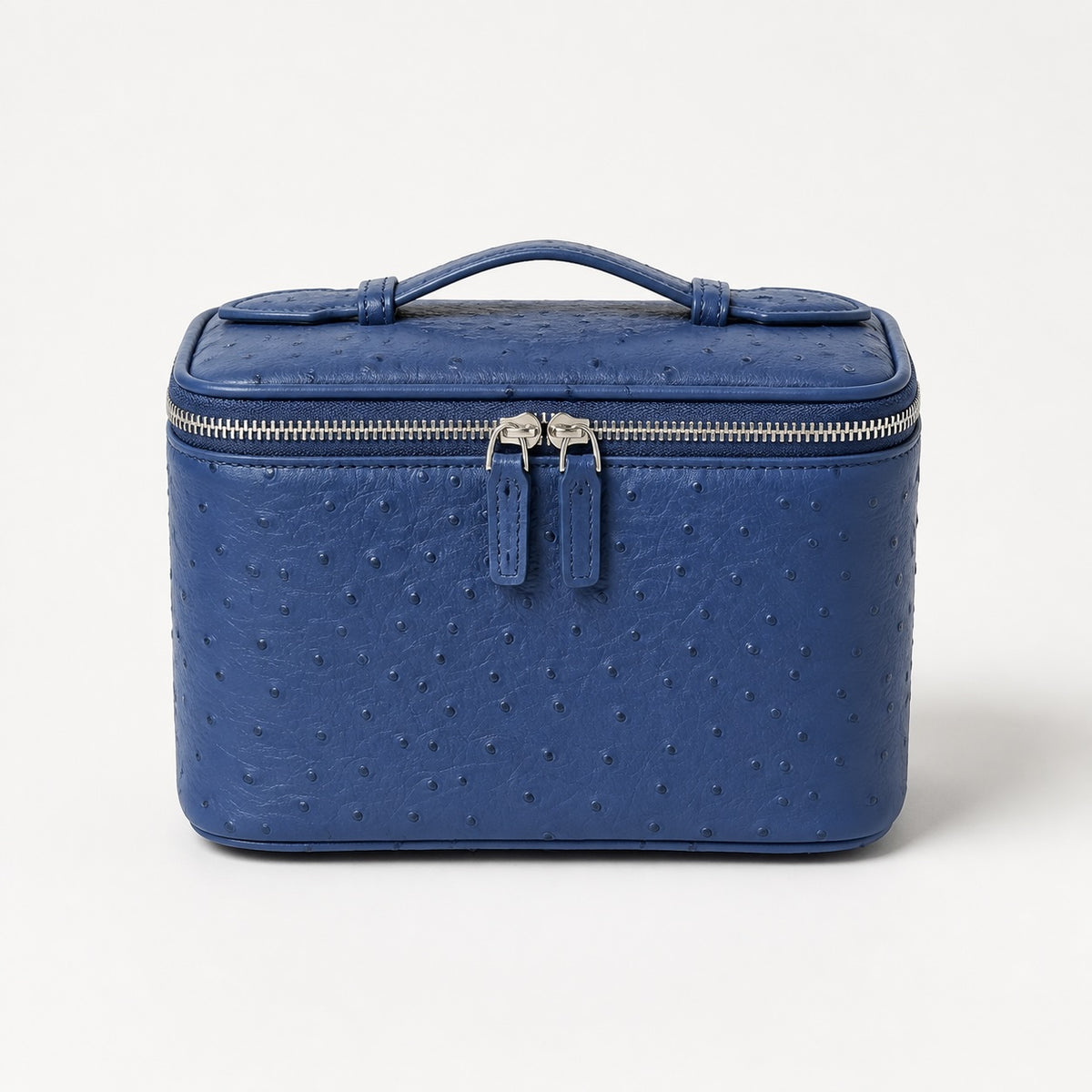 Ostrich Vanity Case Navy Blue