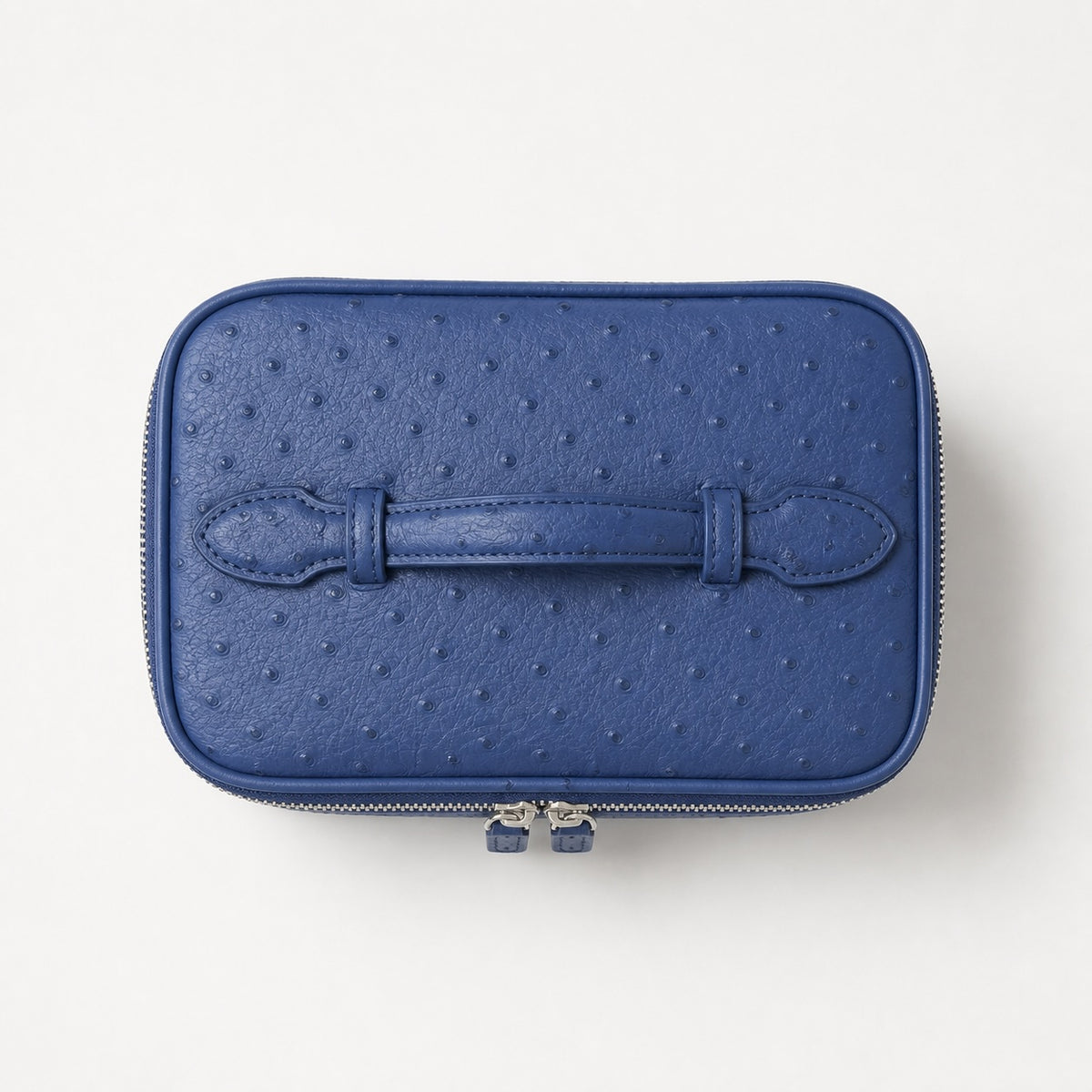 Ostrich Vanity Case Navy Blue