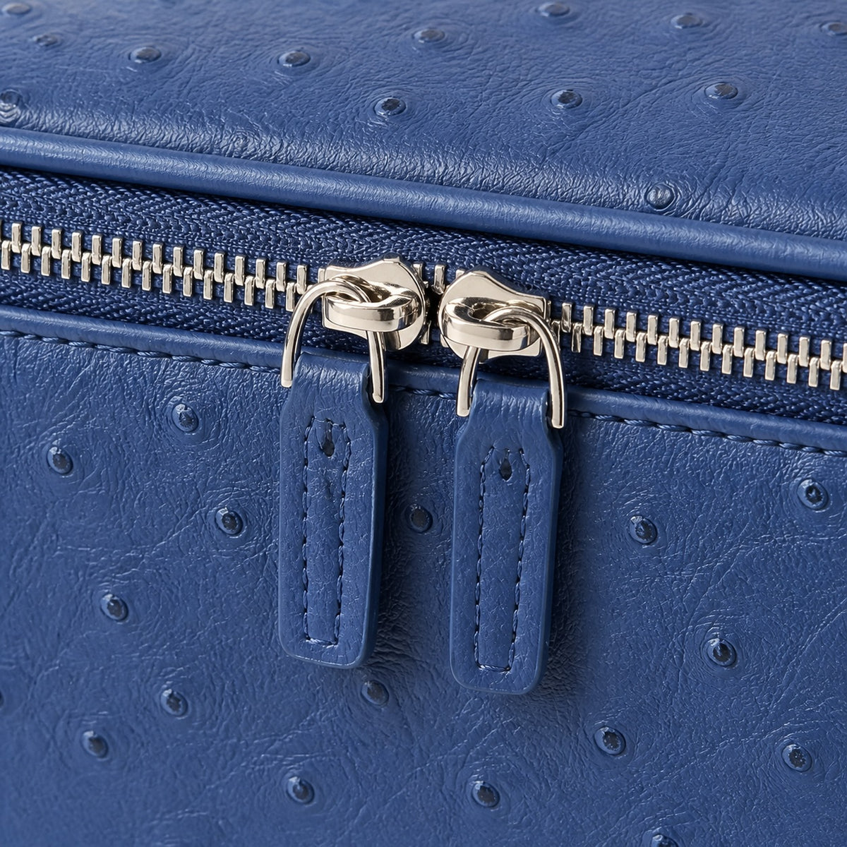 Ostrich Vanity Case Navy Blue