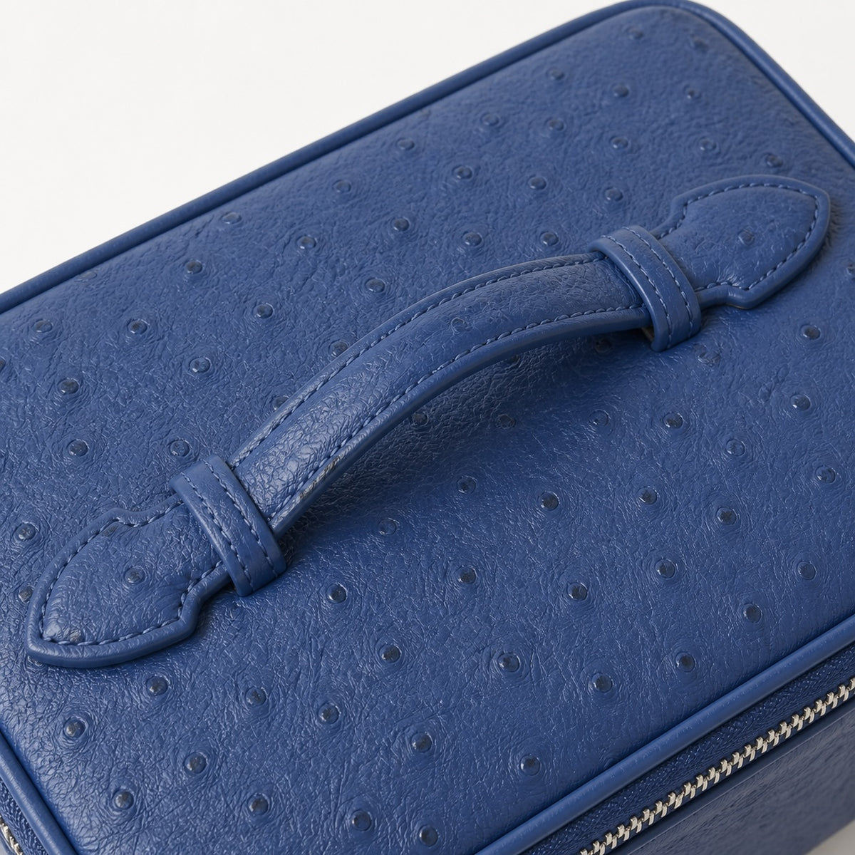 Ostrich Vanity Case Navy Blue