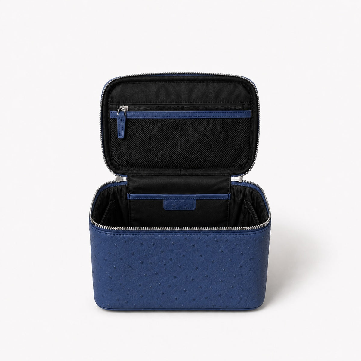 Ostrich Vanity Case Navy Blue