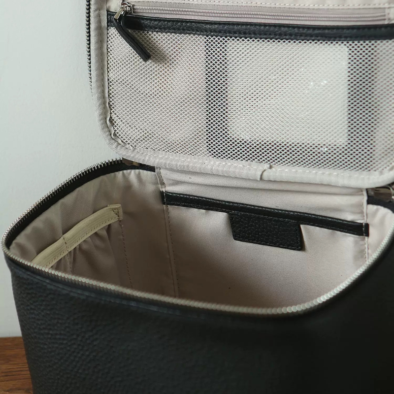 Leather Vanity Case Black