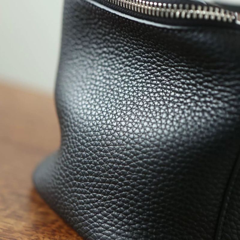 Leather Vanity Case Black