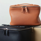 Leather Vanity Case Black