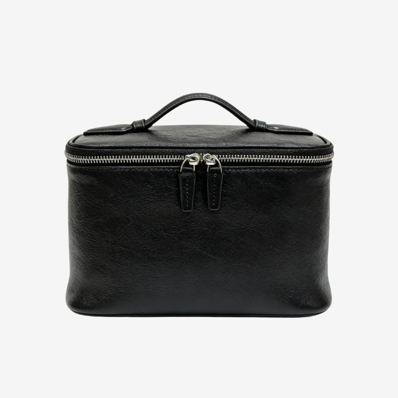 Leather Vanity Case Black